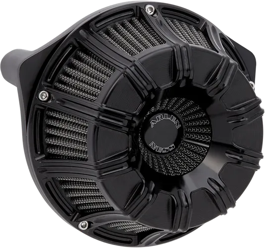 Arlen Ness Inverted Air Cleaner Filter Kit 10 Gauge Black
