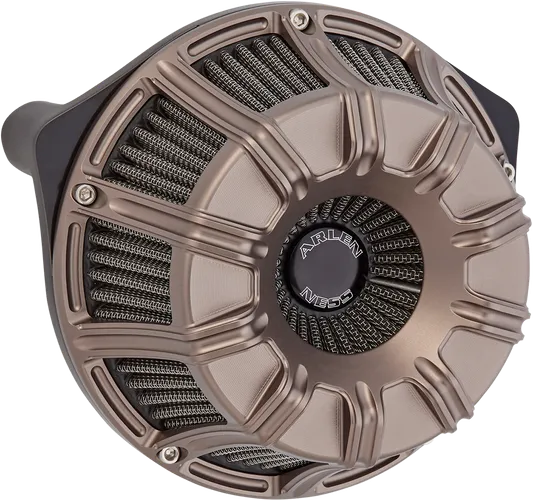 Arlen Ness Inverted Air Cleaner Filter Kit 10 Gauge Titanium