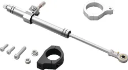 Twin Power Satin Aluminum Steering Damper Dampener Stabilizer Kit