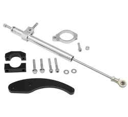 Twin Power Satin Aluminum Steering Damper Dampener Stabilizer Kit