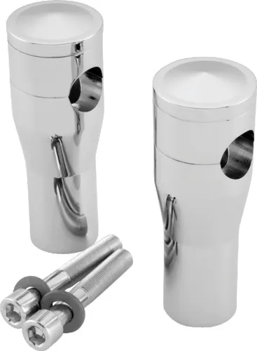 BC Chrome 4 Smooth Handlebar Riser Pair 1