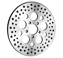 BC Front Brake Rotor Disc Round Hole Polished for Harley Dyna Softail Touring