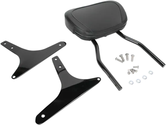 Cobra Black Steel Short Round Sissy Bar