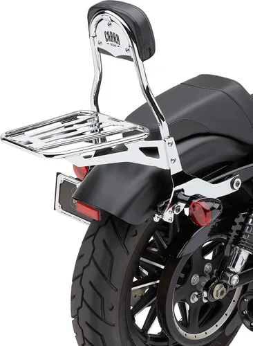 Cobra 14in Chrome Steel Detachable Backrest Kit 1