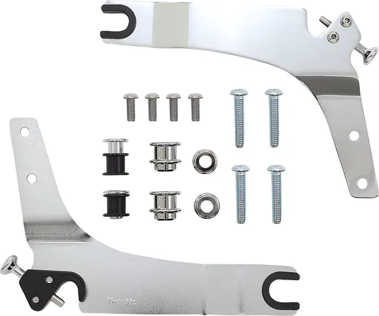 Cobra 14in Chrome Steel Detachable Backrest Kit Round Style