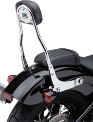 Cobra 14in Chrome Steel Detachable Backrest Kit Round Style