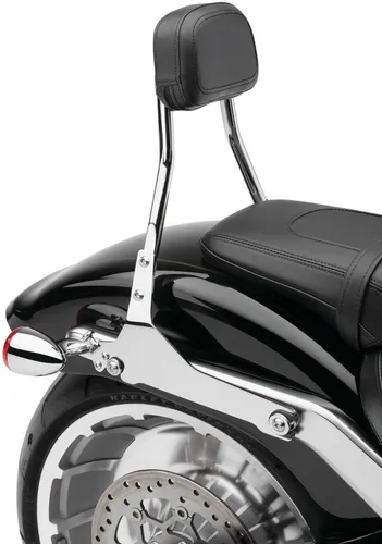 Cobra 14in Chrome Steel Detachable Backrest Kit Round Style