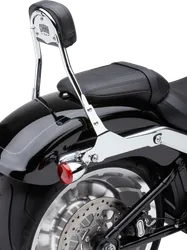 Cobra 14in Chrome Steel Detachable Backrest Kit Round Style