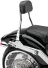 Cobra 14in Chrome Steel Detachable Backrest Kit Round Style