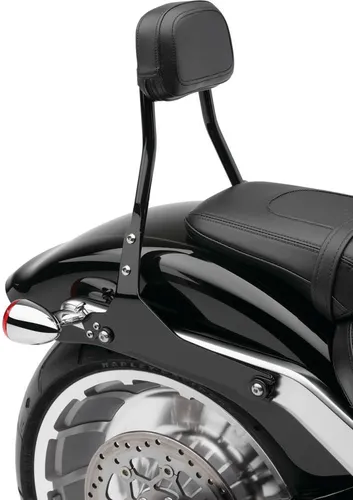 Cobra 14in Black Steel Detachable Backrest Kit Round Style