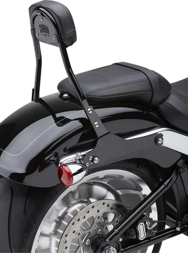 Cobra 14in Black Steel Detachable Backrest Kit Round Style