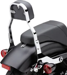 Cobra 11in Steel Chrome Square Mini Backrest Kit