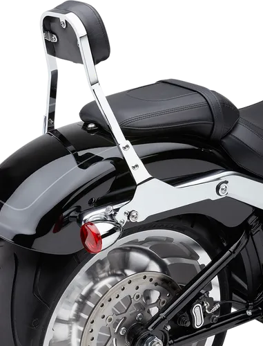 Cobra 11in Steel Chrome Square Mini Backrest Kit