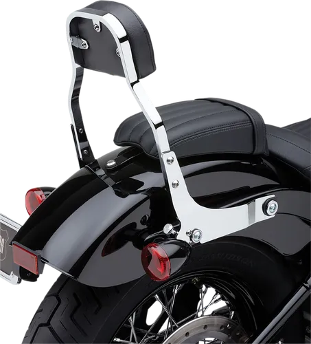 Cobra 11in Steel Chrome Square Mini Backrest Kit