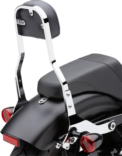 Cobra 14in Chrome Steel Detachable Backrest Kit Square Style