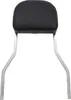 Cobra 14in Chrome Steel Detachable Backrest Kit Square Style