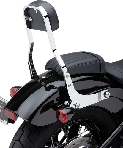 Cobra 14in Chrome Steel Square Detachable Backrest Kit 1