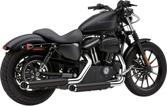 Cobra Black 3in Slip On Muffler w Slashcut Tips