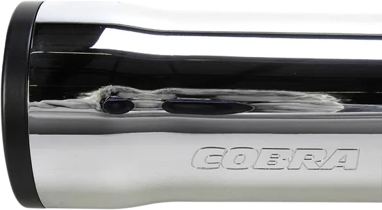Cobra Chrome 3in Straight Cut Slip On Muffler w Race Pro Tip