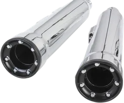 Cobra Chrome 3in Straight Cut Slip On Muffler w Race Pro Tip