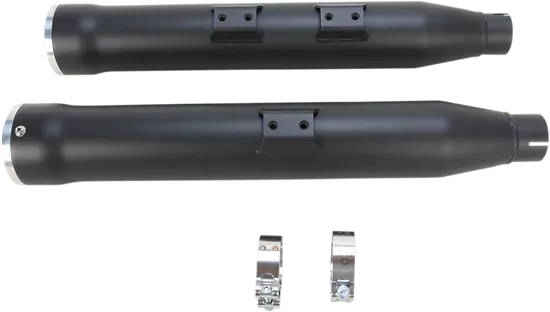 Cobra Black 3in Straight Cut Slip On Muffler w Race Pro Tip 1