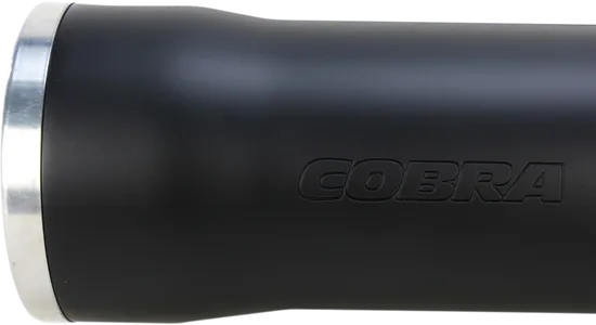 Cobra Black 3in Straight Cut Slip On Muffler w Race Pro Tip 2