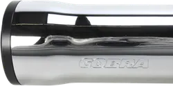 Cobra Chrome 3in Straight Cut Slip On Muffler w Race Pro Tip