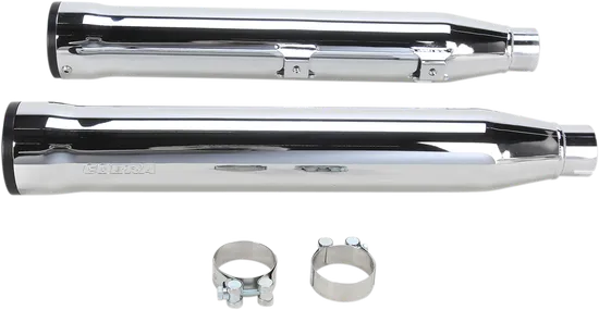 Cobra Chrome 3in Straight Cut Slip On Muffler w Race Pro Tip