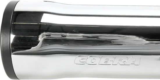 Cobra Chrome 3in Straight Cut Slip On Muffler w Race Pro Tip