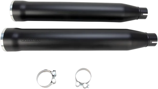 Cobra Black 3in Straight Cut Slip On Muffler w Race Pro Tip