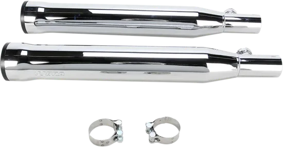 Cobra Chrome 3in Straight Cut Slip On Muffler w Race Pro Tip