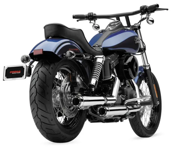 Cobra Chrome 3in Straight Cut Slip On Muffler w Race Pro Tip