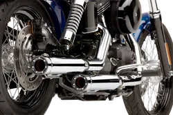 Cobra Chrome 3in Straight Cut Slip On Muffler w Race Pro Tip