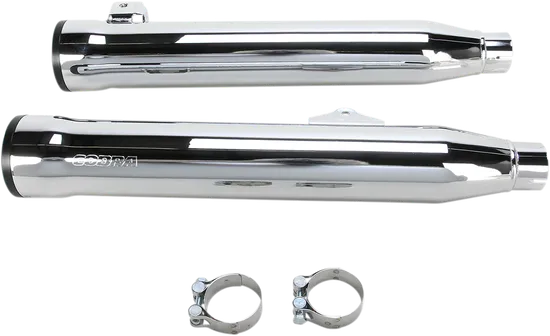 Cobra Chrome 3in Straight Cut Slip On Muffler w Race Pro Tip