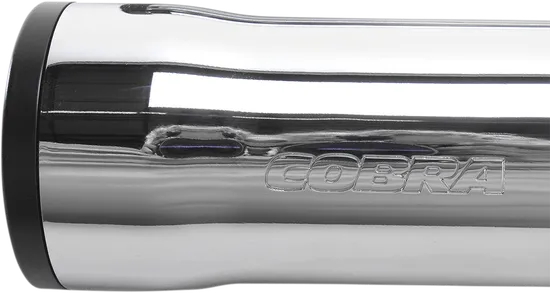 Cobra Chrome 3in Straight Cut Slip On Muffler w Race Pro Tip