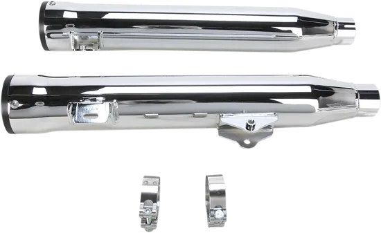 Cobra Chrome 3in Straight Cut Slip On Muffler w Race Pro Tip