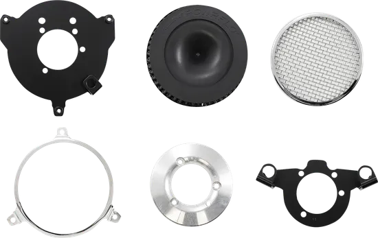 Cobra Chrome Plain Air Cleaner Filter Kit 2