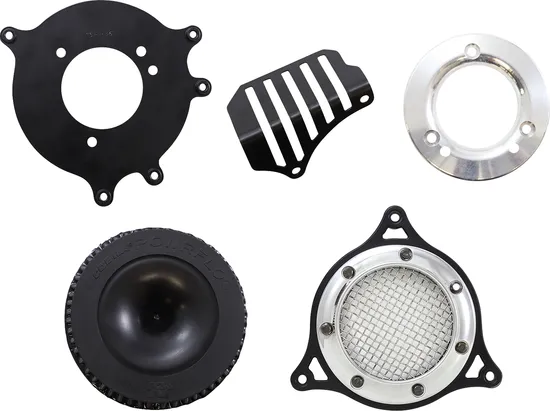 Cobra Chrome Ring Black Frame RPT Air Cleaner Filter Kit