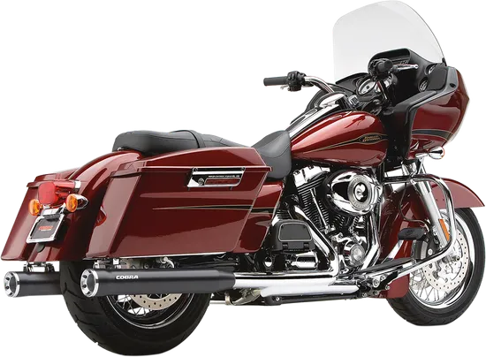 Cobra Black 3in Straight Cut Slip On Muffler w Race Pro Tip