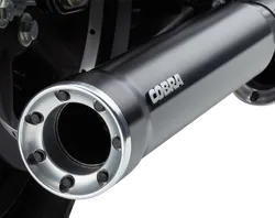 Cobra Black 3in Straight Cut Slip On Muffler w Race Pro Tip