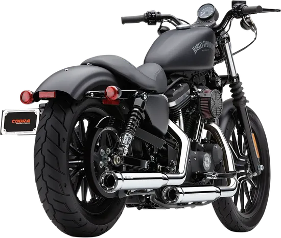 Cobra Chrome 3in Straight Cut Slip On Muffler w Race Pro Tip