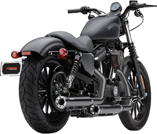 Cobra Black 3in Straight Cut Slip On Muffler w Race Pro Tip