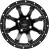 QuadBoss Matte Black Grinder Front Wheel Rim 4110 5+2 14x7