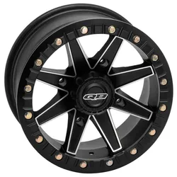 QuadBoss Matte Black Boss Lock Front Wheel Rim 4110 5+2 14x7