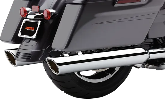 Cobra Chrome 4in 909 Scalloped Slip On Muffler