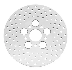 BC Front Rear Brake Rotor Disc 10" Drilled Stainless Steel Harley Electra Glide