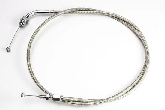 Motion Pro Armor Coat Stainless Steel Push Throttle Cable +8in