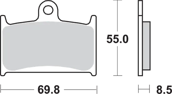 SBS Sintered Front Brake Pad Pair