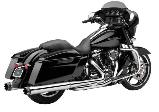 Cobra Chrome Neighbor Hater Dual Cut Slip On Muffler Exhaust