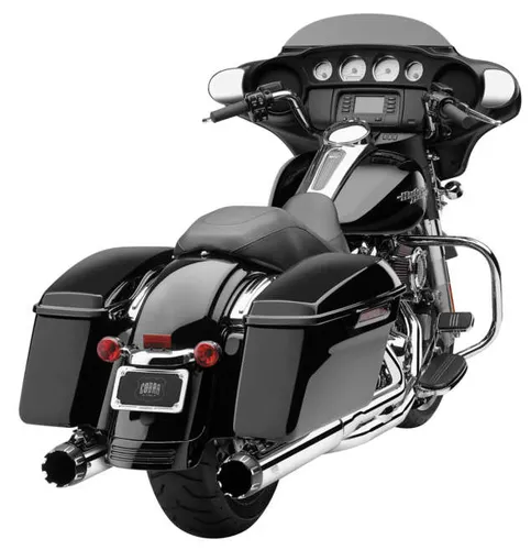 Cobra Chrome Neighbor Hater Dual Cut Slip On Muffler Exhaust